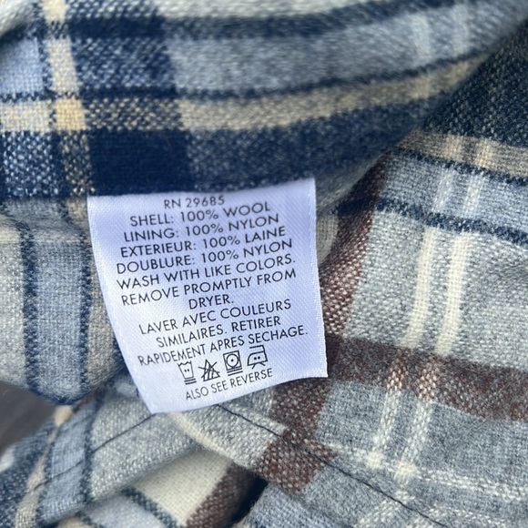 Pendleton 100% Virgin Wool oversized button up plaid men’s shirt size L unisex - Picture 13 of 15